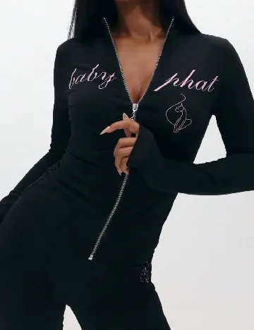 Bluza BABYPHAT Plus Size, negru