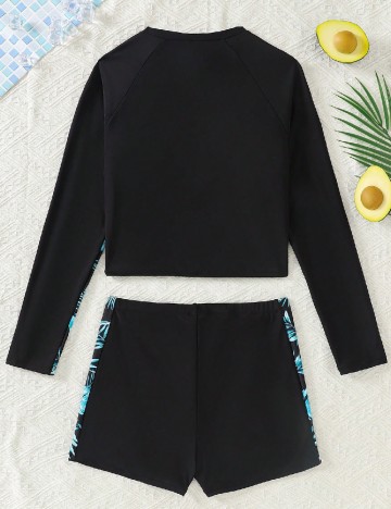 Costum de baie Shein Kids, negru