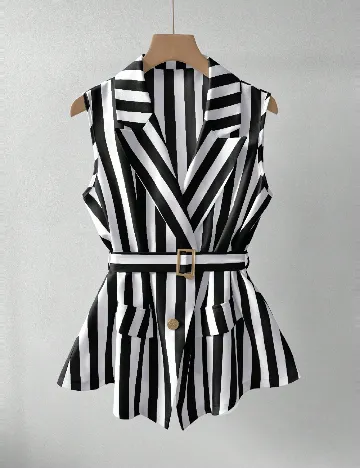 Bluza SHEIN, negru/alb