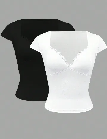 Set topuri 2 bucati SHEIN, mix culori