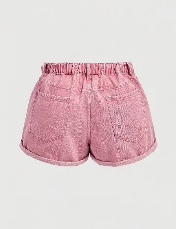 Pantaloni scurti SHEIN CURVE, roz