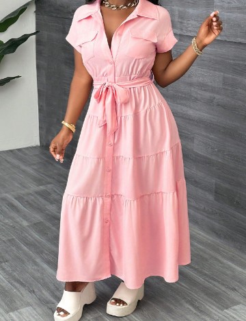 Rochie lunga SHEIN, roz