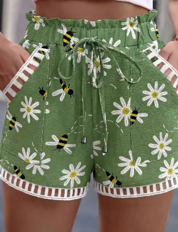 Pantaloni scurti SHEIN, verde