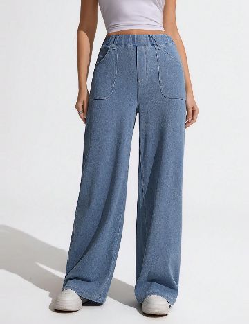 Pantaloni SHEIN, albastru