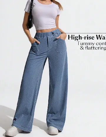 Pantaloni SHEIN, albastru