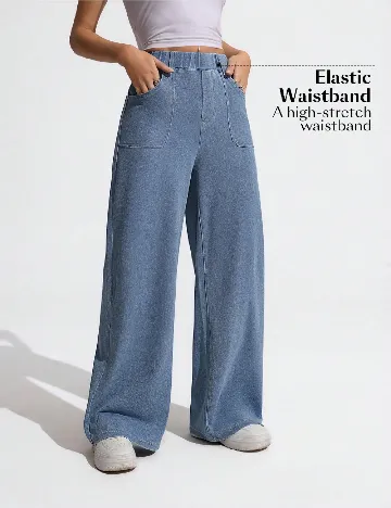 Pantaloni SHEIN, albastru