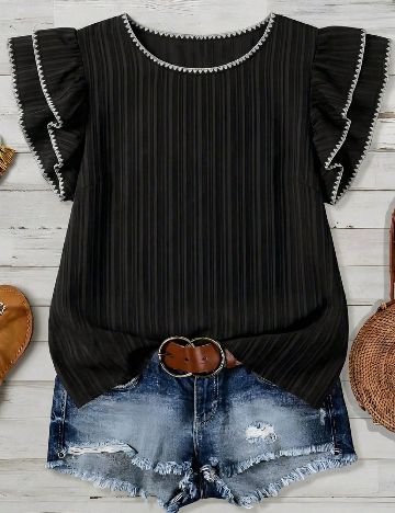 Bluza Emery Rose Curve, negru