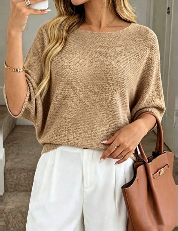 Bluza SHEIN CURVE, maro