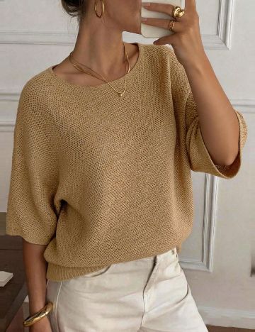 Bluza SHEIN CURVE, maro