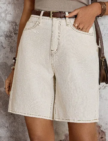 Pantaloni scurti SHEIN, ecru