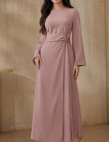 Rochie lunga SHEIN, roz pudra