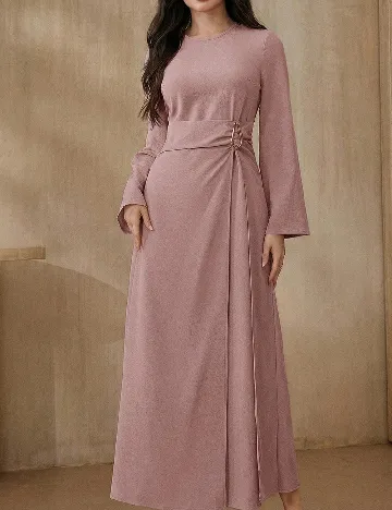 Rochie lunga SHEIN, roz pudra