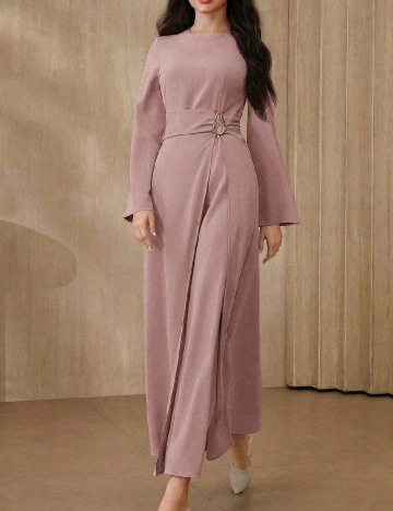 Rochie lunga SHEIN, roz pudra