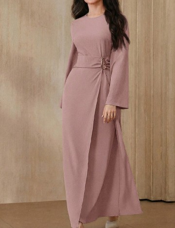 Rochie lunga SHEIN, roz pudra