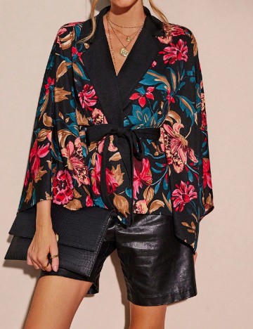 Blazer SHEIN, floral print