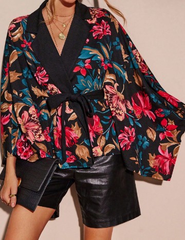 Blazer SHEIN, floral print