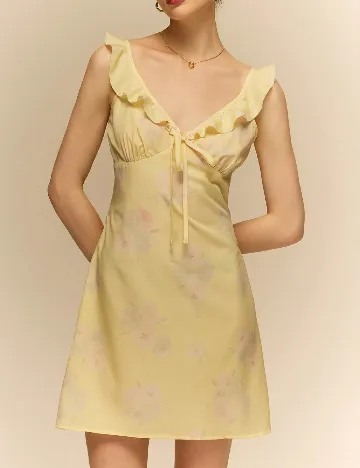 Rochie scurta Poeselle, galben