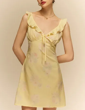 Rochie scurta Poeselle, galben