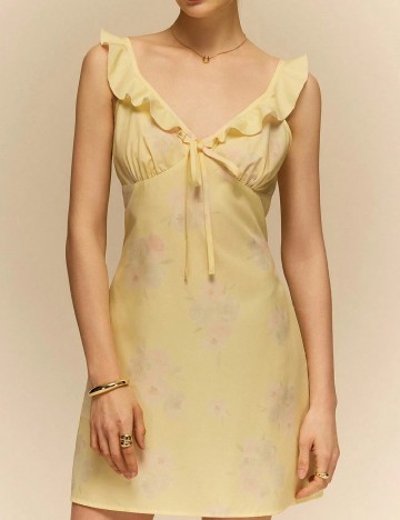 Rochie scurta Poeselle, galben