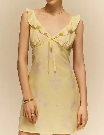 Rochie scurta Poeselle, galben