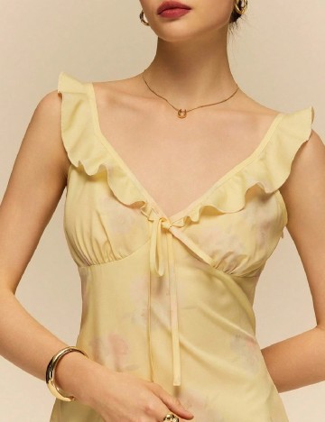 Rochie scurta Poeselle, galben