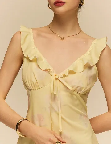 Rochie scurta Poeselle, galben