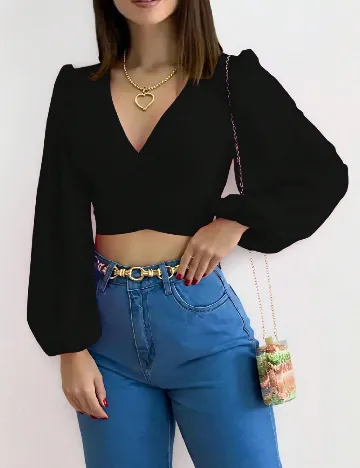Top SHEIN, negru