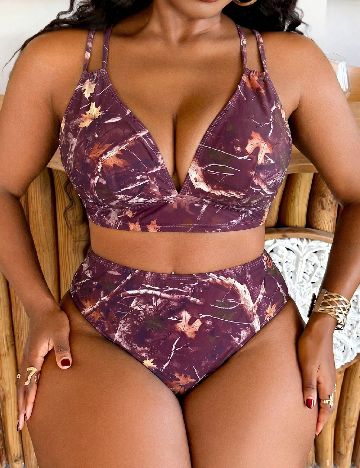 Costum de baie SHEIN CURVE, mov