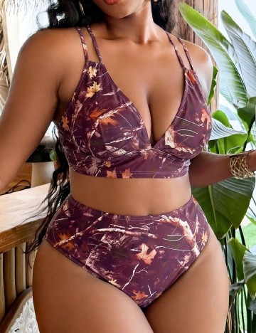 Costum de baie SHEIN CURVE, mov