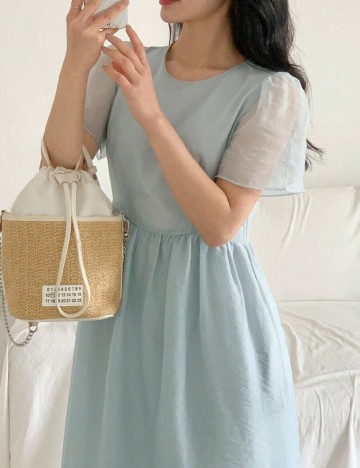 Rochie lunga Dazy, bleu