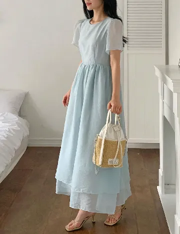 Rochie lunga Dazy, bleu