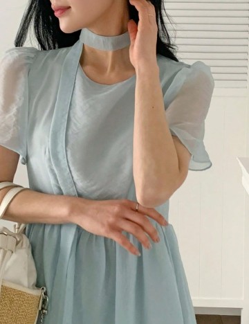 Rochie lunga Dazy, bleu