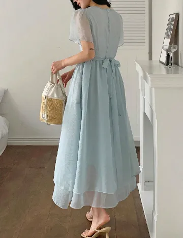 Rochie lunga Dazy, bleu