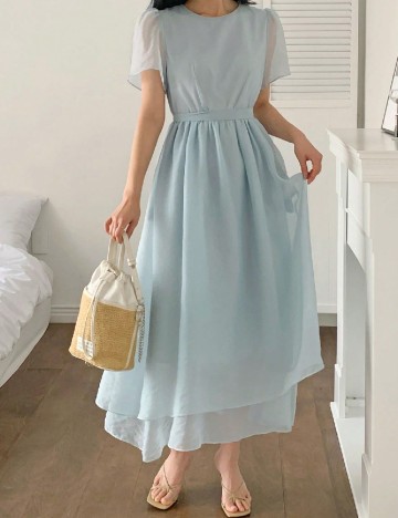 Rochie lunga Dazy, bleu