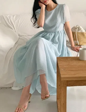 Rochie lunga Dazy, bleu