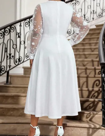Rochie medie SHEIN CURVE, alb