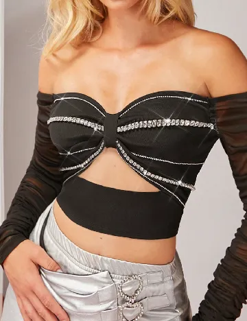 Top SHEIN, negru