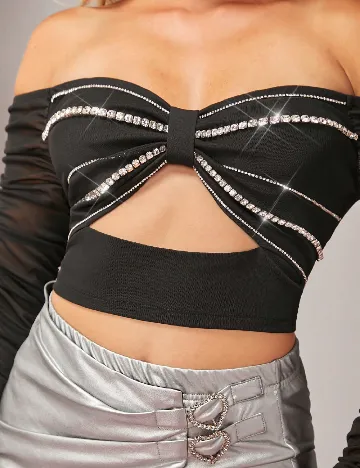 Top SHEIN, negru