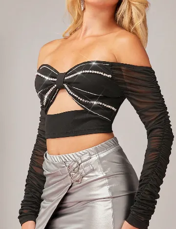Top SHEIN, negru