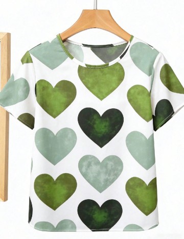 Compleu SHEIN CURVE, verde/alb