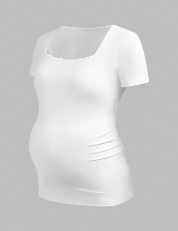Tricou SHEIN Maternity, alb
