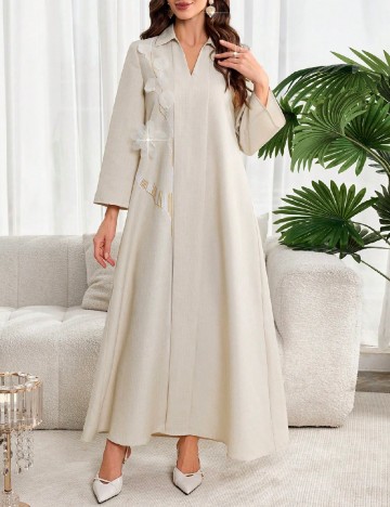 Rochie lunga SHEIN, crem