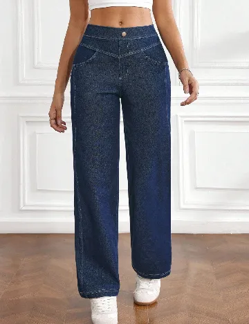 Pantaloni SHEIN, bleumarin