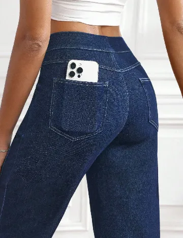 Pantaloni SHEIN, bleumarin