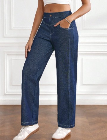 Pantaloni SHEIN, bleumarin