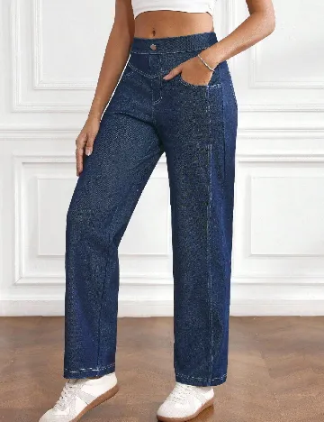 Pantaloni SHEIN, bleumarin
