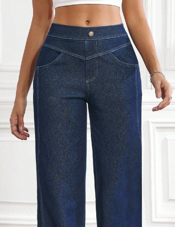 Pantaloni SHEIN, bleumarin
