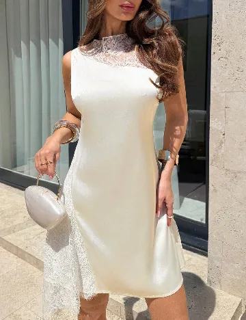 Rochie scurta SHEIN, ecru