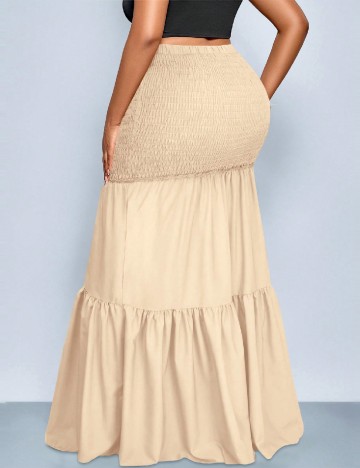 Fusta SHEIN CURVE, crem