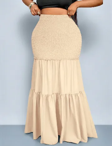 Fusta SHEIN CURVE, crem